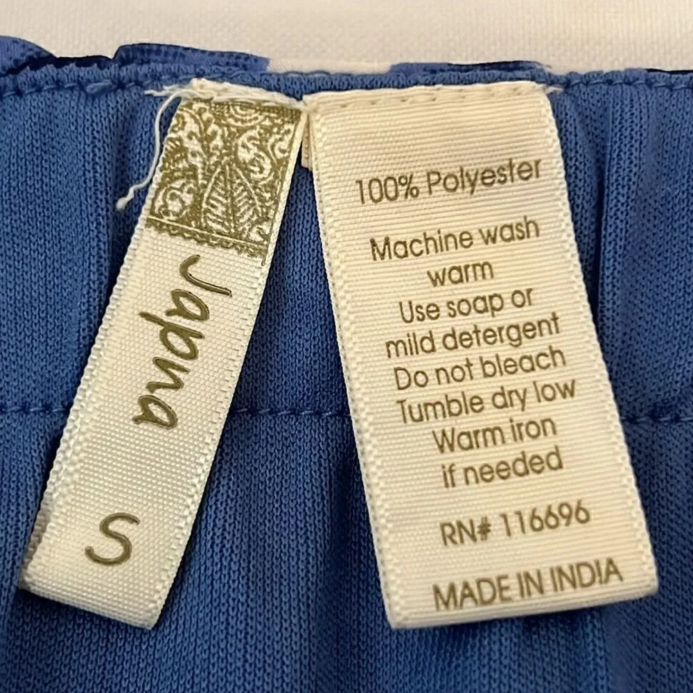 Japna Blue and White Print Maxi Skirt - Size Small